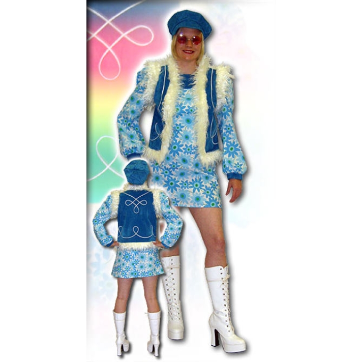 60s Twiggy Dress Set Costume Make Believe AQ3A