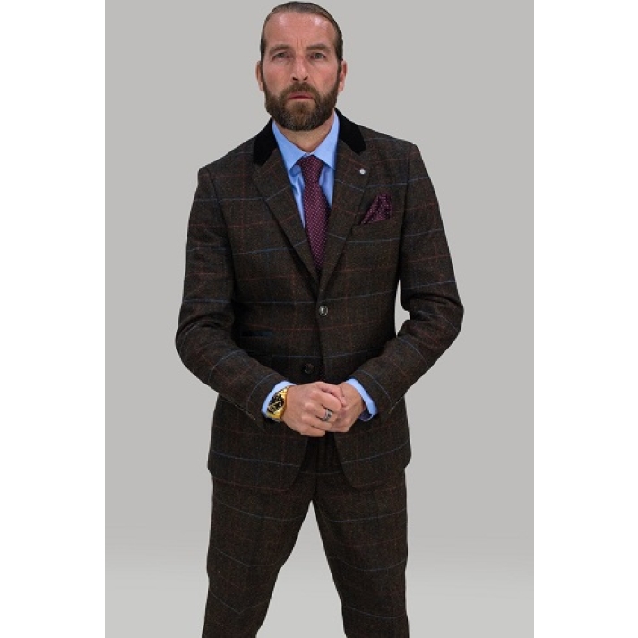 Peaky Blinders 3 Piece Brown Tweed Suit