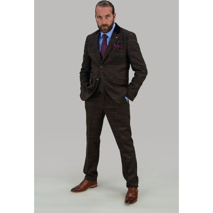 Peaky Blinders 3 Piece Brown Tweed Suit