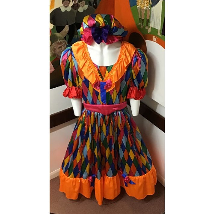 Panto Dame Harlequin Costume