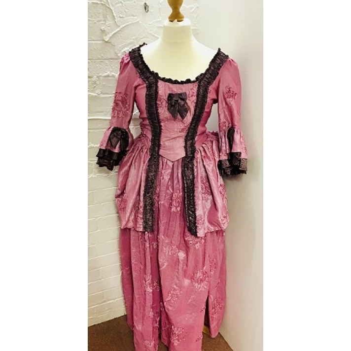 Georgian Lady Rose Pink Coffee Taffeta
