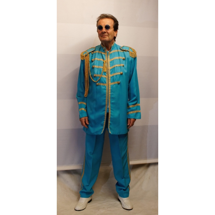 1960s The Beatles Sgt Pepper style Blue suit mens Paul McCartney fancy dress party costume DB16