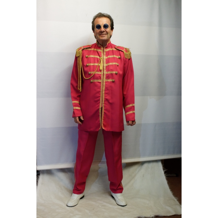 1960s The Beatles Sgt Pepper style Pink suit mens Ringo Starr fancy dress party costume DB18