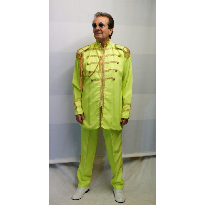1960s The Beatles Sgt Pepper style Yellow suit mens John Lennon fancy dress party costume DB15