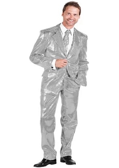 Silver Sequin Suit