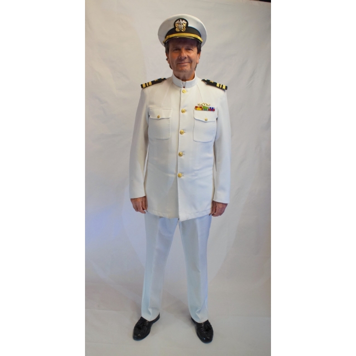 An Officer And A Gentlemen USN Naval Whites Adult Uniform Hire Costume