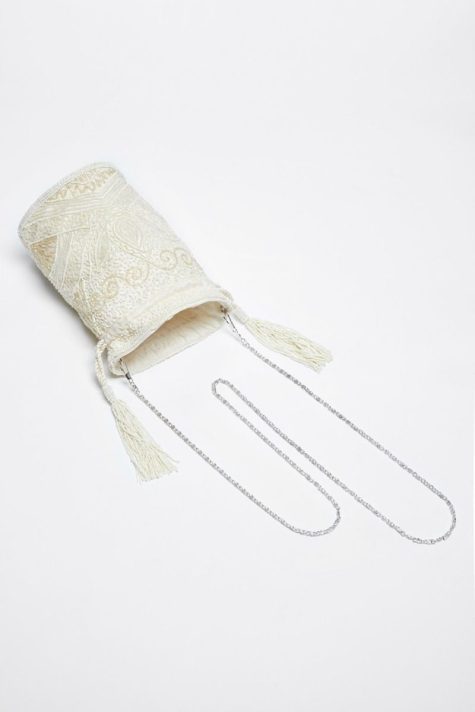 1920s Cream Beaded Evening Dress