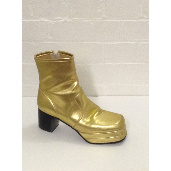 1970s Platform Gold Ankle Boots Fantasy Shoes Lenny 8