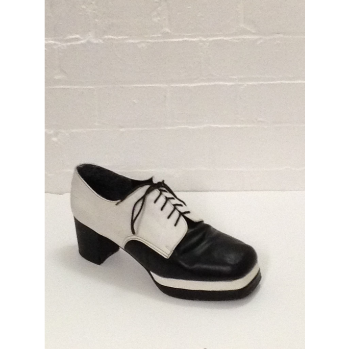1970s Black White Platform Shoes Fantasy Shoes Luke UK 11