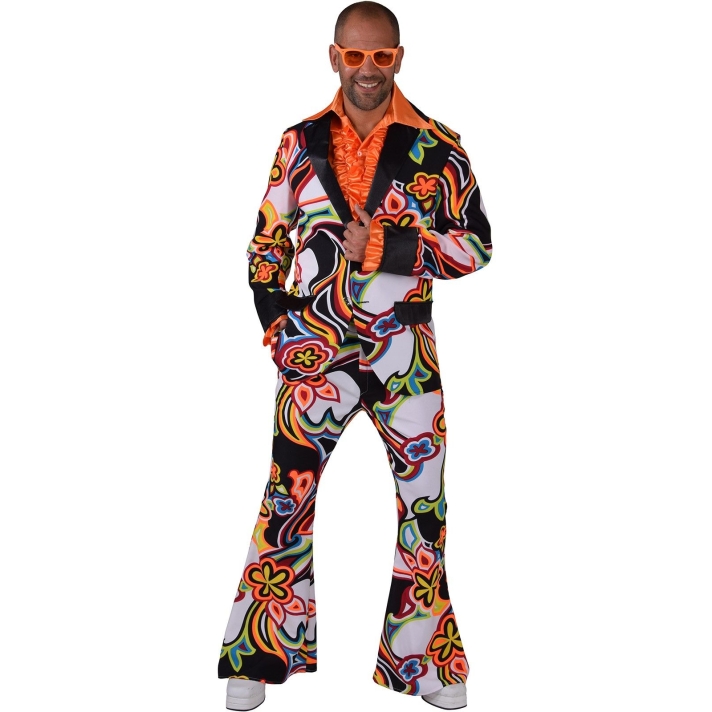 1970s Multi Coloured Swirl Flared Suit Freddys EW10C