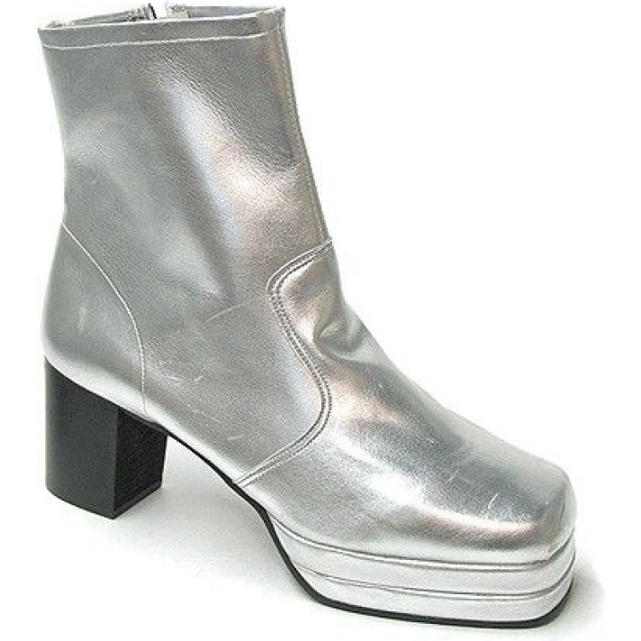 1970s Silver Platform Boots Fantasy Shoes Lenny 8
