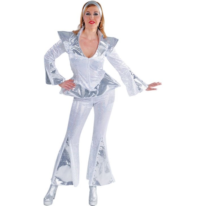 60s 70s Glam Rock White And Silver Magic By Freddys AJ29 AJ30