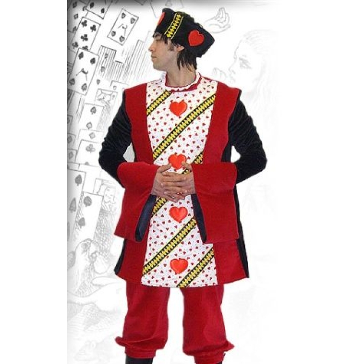 Alice In Wonderland King Of Hearts Hire Costume BX8