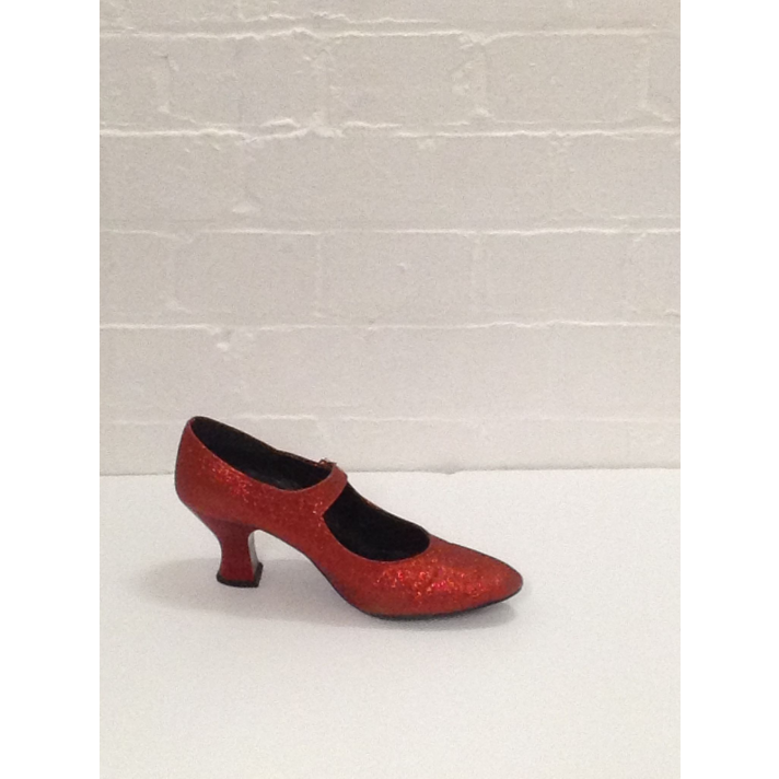 Dorothy Wizard Of Oz Red Glitter T Bar Buckle Shoes Fantasy Shoes Button UK 6