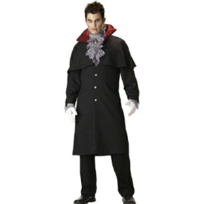 Gothic Victorian Vampire Mens fancy dress Halloween villain hire costume In Character T21