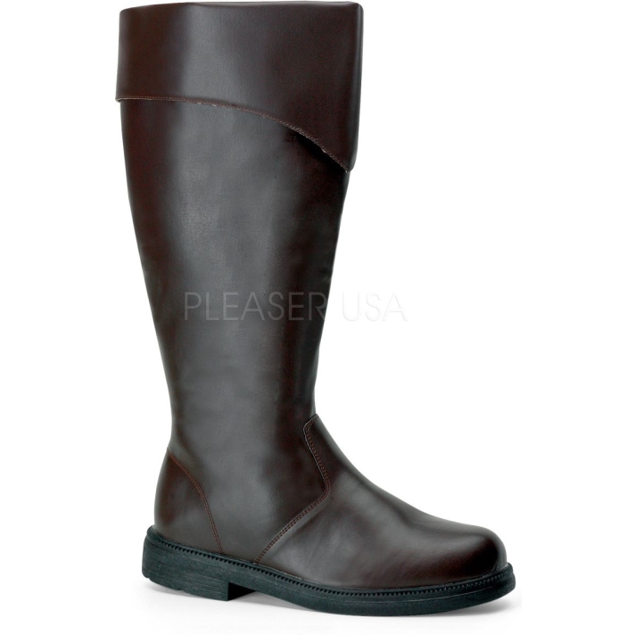 Character Long Brown Boots Pleaser Captain -100