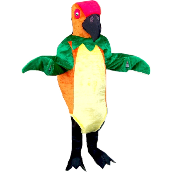 Parrot bird pirate jungle hire rental deluxe mascot costume