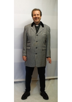 teddy Boy check black and white DH16